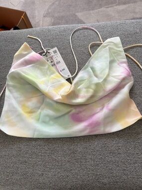 Pastel Tie-Dye Cowl Neck Camisole